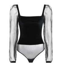 Load image into Gallery viewer, Undress Code Hazy Line Bodysuit Black