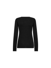 Load image into Gallery viewer, Mos Mosh-Bouch O-neck Knit Top - Black