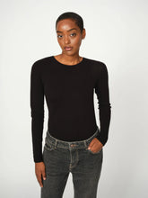 Load image into Gallery viewer, Mos Mosh-Bouch O-neck Knit Top - Black