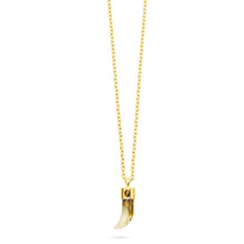 Load image into Gallery viewer, Tali’s Chains Shark Tooth Pendant Necklace- Watermelon Skin