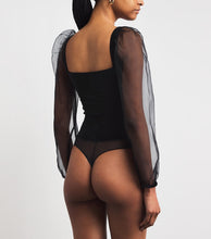 Load image into Gallery viewer, Undress Code Hazy Line Bodysuit Black