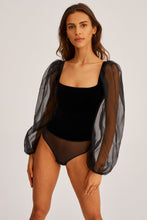 Load image into Gallery viewer, Undress Code Hazy Line Bodysuit Black
