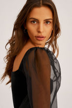 Load image into Gallery viewer, Undress Code Hazy Line Bodysuit Black