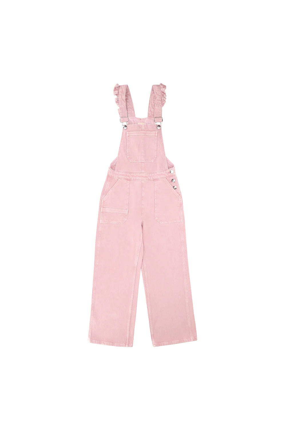Seventy & Mochi Elodie Frill Dungarees Dusty Rose