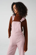 Load image into Gallery viewer, Seventy &amp; Mochi Elodie Frill Dungarees Dusty Rose
