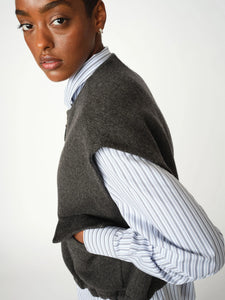 Mos Mosh -Elise Loisa Wool Vest - Greyi