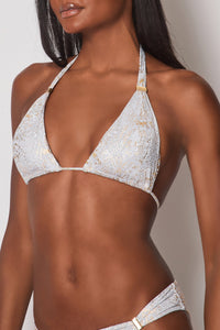 Naia Bikini In Silver Snake Print
