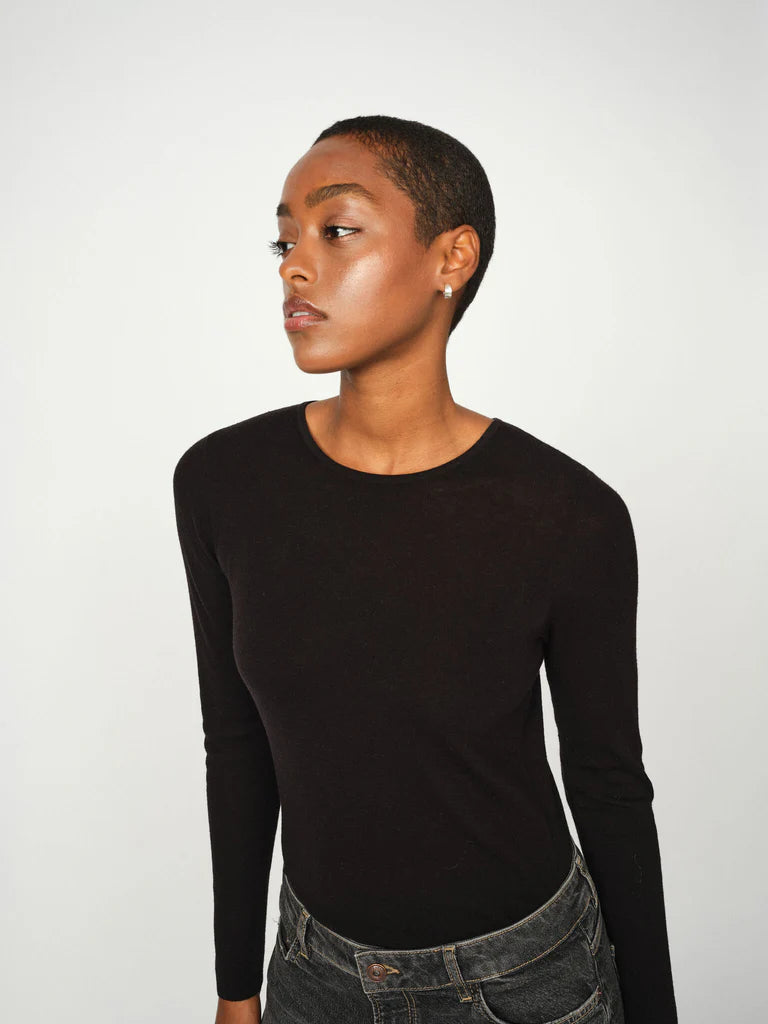 Mos Mosh -Bouch Rollneck Knit Top - Black