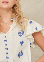 Load image into Gallery viewer, MABE IRIS WOVEN FRILL TOP
