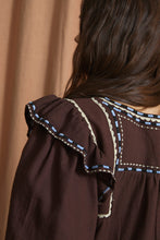 Load image into Gallery viewer, Sophie + Lucie katmandu twill brown blouse

