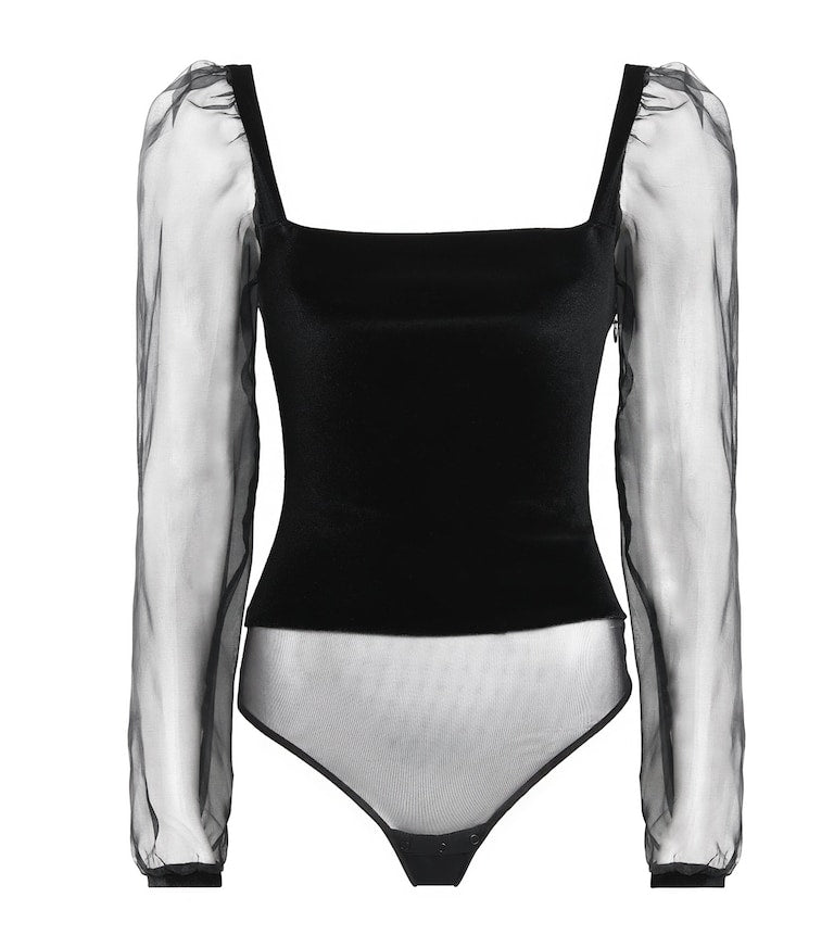 Undress Code Hazy Line Bodysuit Black