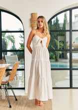 Load image into Gallery viewer, Jaase White Riviera Embroidered Bambi Maxi

