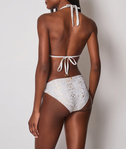 Naia Bikini In Silver Snake Print