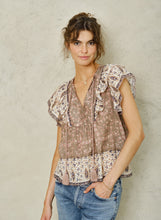 Load image into Gallery viewer, M.a.b.e Bani Print Frill Top

