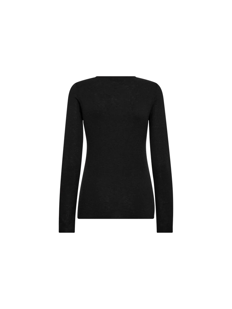 Mos Mosh-Bouch O-neck Knit Top - Black