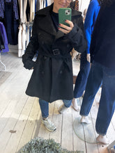 Load image into Gallery viewer, Pre loved Patrizia Pepe Black Coat
