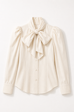 Load image into Gallery viewer, Sophie +Lucie bow tie blouse ecru blouse
