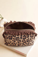 Load image into Gallery viewer, Leopard Print Ruffle Wash Bag
