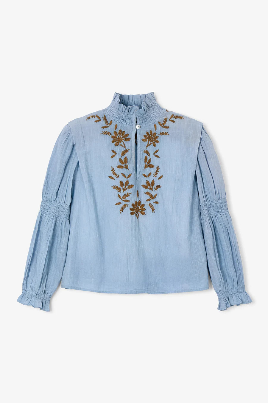 SOPHIE & LUCIE - LUPE EMBROIDERY BLUE BLOUSE