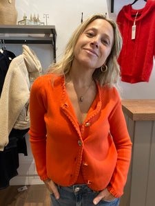 Lili Grace Orange Cardigan - One Size