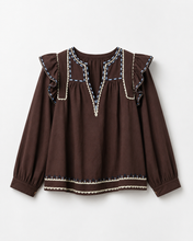 Load image into Gallery viewer, Sophie + Lucie katmandu twill brown blouse
