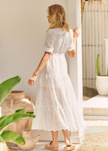 Load image into Gallery viewer, Jaase White Embroidered Maxi Dress Tessa
