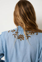 Load image into Gallery viewer, SOPHIE &amp; LUCIE - LUPE EMBROIDERY BLUE BLOUSE
