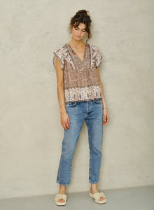 M.a.b.e Bani Print Frill Top