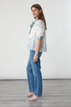 Load image into Gallery viewer, Seventy and Mochi Poppy Blouse in Indigo Coral
