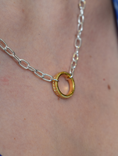 Load image into Gallery viewer, Anna Beck Silver Necklace With A Gold Open Circle
