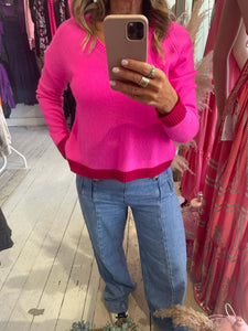 Jumper 1234 Neon Pink Sweater