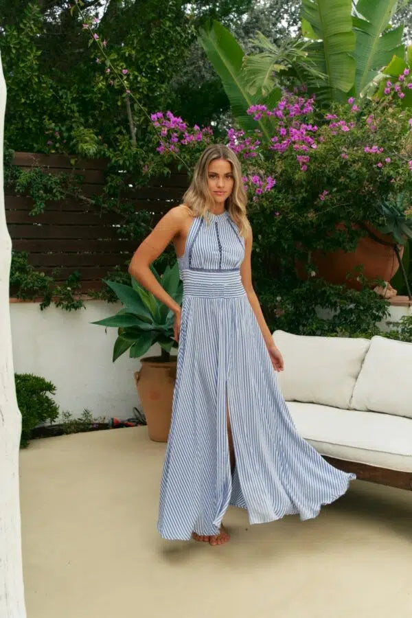 chinese dress ladies Endless Summer Jaase Dress Marine Stripe – Lili Grace Boutique