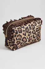 Load image into Gallery viewer, Leopard Print Ruffle Wash Bag
