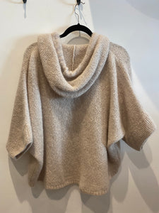 Lili Grace Mohair Zip Fastening Hooded Cardigan