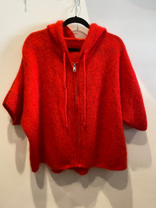 Lili Grace Mohair Zip Fastening Hooded Cardigan