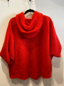 Lili Grace Mohair Zip Fastening Hooded Cardigan