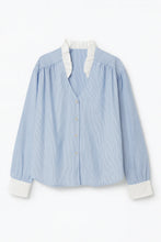 Load image into Gallery viewer, Sophie and Lucie- POLI DIPLOMATIC BLUE BLOUSE
