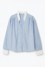 Load image into Gallery viewer, Sophie and Lucie- POLI DIPLOMATIC BLUE BLOUSE
