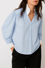 Load image into Gallery viewer, Sophie and Lucie- POLI DIPLOMATIC BLUE BLOUSE
