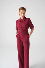 Load image into Gallery viewer, Seventy &amp; Mochi Elodie Jumpsuit in Burgundy
