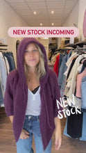 Load and play video in Gallery viewer, Lili Grace Mohair Zip Fastening Hooded Cardigan
