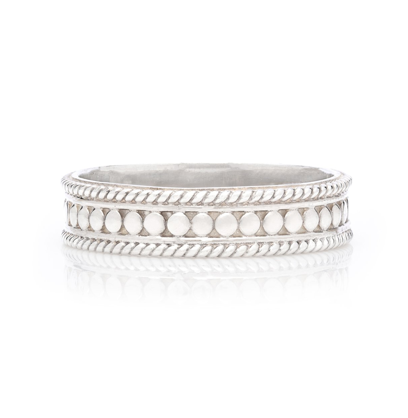 Anna Beck: Dotted Stacking Ring - Silver