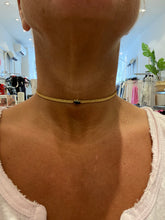 Load image into Gallery viewer, Mishky diamond eye bronze choker black stone
