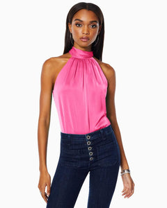 Ramy Brook Lori High Neck Tank - Rose Pink