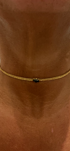 Mishky diamond eye bronze choker black stone