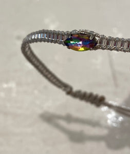 Mishky diamond eye bracelet multi coloured stone