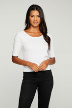 Load image into Gallery viewer, Chaser Brand Ribbed Cropped Scooped Back Tee

