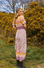Load image into Gallery viewer, Aria Pink and Purple Print dress
