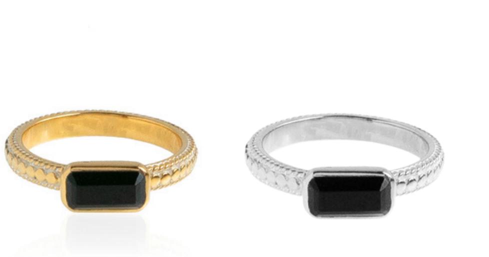 Anna Beck Onyx Small Rectangle Ring