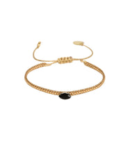 Load image into Gallery viewer, Mishky diamond eye bracelet black stone
